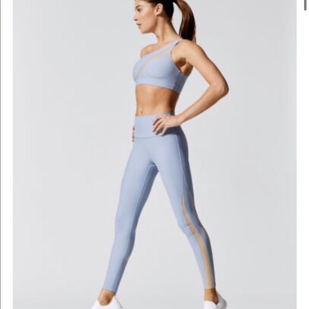 SOLD Carbon38 Blocked Mesh Set in Pale Blue